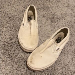 white slip on vans